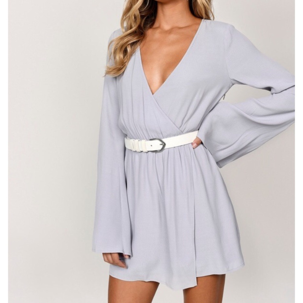 Grey Wrap Dress